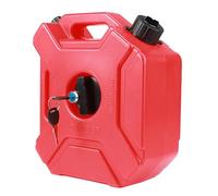 Walmeck Gas Tank 1.3 Gallon Portable Fuel Transfer Tank Lock and Keys Motorcycle SUV ATV (Red)
