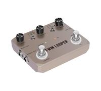 Walmeck Guitar Looper Pedal Versatile 11 Playback Types 10-Minute Recording 24-Bit Sampling Electric Guitar Effects Zinc Alloy Loop Station Pedal Gold