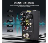 Walmeck Guitar Reverb Effects Pedal, MULTI SPRING REVERB Attack/Dwell/Depth/GAIN/4-Mode Knob DC 9V 6.35mm Input/Output Interface Electric Guitar Reverb Effector with True