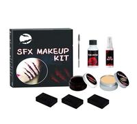 Walmeck Halloween Makeup Kit Halloween Horror Makeup Set Horror Wax Blood Gel Scar Water