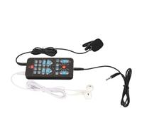 Walmeck Handheld Voice Changer ABS Portable Multifunctional Sound Disguiser with 8 Sound Effects 10 Voice Modes for Online Gaming Live Streaming Black 140g