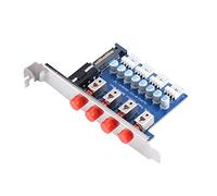 Walmeck Hard Drive Power Switch Switcher for Desktop PC with 4 Self-Locking Control and 6 Power Outputs