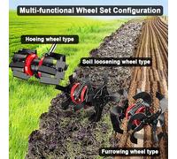 Walmeck High Efficiency Grass Trimmer Blades Wheel Multifunctional Lawn Mower Accessory Gardening and Farming (hoeing wheel type)