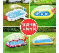 Walmeck Large Inflatable Sprinkler Pool for Kids Splash Water Playing Pad Swimming Pool Summer Water Toys for Outdoor Backyard, Submarine 69 Inch