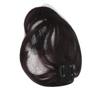Walmeck Lightweight Dark Brown French Bang Wig Easy To Use 3D Breathable Cuttable Fashionable Round French Bang for Women Suitable for Almost All Shapes of Faces