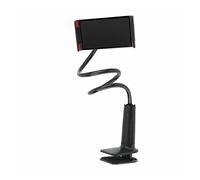 Walmeck Long Arm Phone Holder, Flexible Gooseneck Tablet & Phone Stand, Fits Most of Devices, with Adjustable Mount, for Desk/Bed/Kitchen (Black)