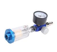 Walmeck Mini Air Pressure Regulator, Inline Water Trap Filter, Standard 1/4 Thread Compact Airline Oil Water Separator for Spray Guns, Paintwork, Automotive Refinishing