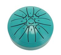 Walmeck Mini Steel Tongue Drum, 4 Inch 8 Note, Premium Material, Pleasant Sound, Exquisite Design, Easy to Play, Meditation, Practice, Entertainment, Metal Handpan Drum with Drumstick (Green)