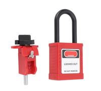 Walmeck Miniature Circuit Breaker Lockout Insulated Anti Loss Safety Padlock Set with 2 Keys for Valve Equipment Electrical Equipment, Integrated Shell Design