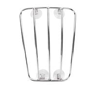 Walmeck Motorcycle Fuel Tank Rack, Luggage Holder Universal Retro Style Baggage Carrier Bracket, with Suction Cup Type Bracket for Easy Installation, Made of Metal Material, Suitable for (B(Silver))