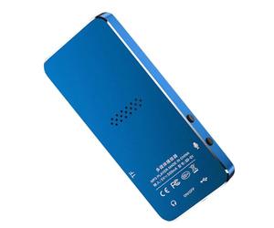 Walmeck MP3 Player with BT 5.2 Portable Digital Sports Audio Player Built-in Clear Speaker Multi-Function FM Radio Voice Recorder Game Player Blue16G