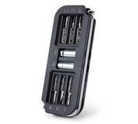 Walmeck Multitool Bike Repair Tool Kit 10 in 1, Precision CRV Steel, Magnetized Base, Non-Slip Grip, Versatile Adapters, with Cycle Maintenance on the Go, for Efficient Screw Removal (Black)