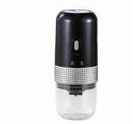 Walmeck Portable Electric Burr Coffee Grinder, Adjust Fine to Coarse, Rechargeable Cordless Bean Grinder, 200ml, for Travel, Camping, Office, Household, with Ceramic, USB Charging, (Black)