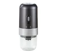 Walmeck Portable Electric Burr Coffee Grinder, Adjust Fine to Coarse, Rechargeable Cordless Bean Grinder, 200ml, for Travel, Camping, Office, Household, with Ceramic, USB Charging, (Grey)