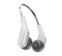 Walmeck Portable Neck Fan Hands Free Leafless Fan Rechargeable Wearable Personal Wind Direction 360° Adjustment One Key Switch 5 Speed Cycle Wind Dual Effect System (White)