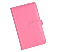 Walmeck Portable PU Leather Photo Album with Magnetic Closure Suitable for Fujifilm Mini 9 8 7s 70 25 50 90 108 Pockets Mini Size Lightweight Premium Protection (Pink)