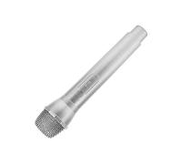 Walmeck Prop Microphone Realistic Fake Microphone for Karaoke Singing Practice Stage Performance Photography Props Party Toy Durable Plastic Lightweight Portable 2.5x23.5x4.9cm (Silver)