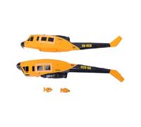 Walmeck RC Helicopter Fuselage Cover Durable Protective Replacement Part for RC ERA C032 UH1 Helicopter Model Plastic Material 28 X 5 X 45cm (Yellow)