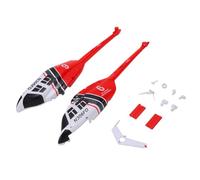 Walmeck RC Helicopter Replacement Lightweight Durable Protective Body Cover for RC ERA C138 Bell 206 Remote Control Helicopter Plastic 11.02x1.97x1.77in (Red)