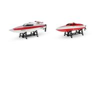 Walmeck RC Racing Boat, 20KM/H High Speed Electric 180° Flip Remote Control Boat Spare Parts, Top Speed Rechargeable Battery for Adults with Motor Cooling System