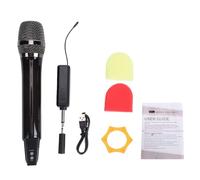 Walmeck RGB Wireless Microphone Handheld Karaoke Mic with Colorful Lights Rechargeable Wireless Mic for Home KTV Live Streaming Stage Performance Built in 800mAh Battery Durable (1-to-1)