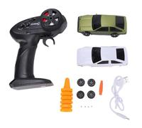 Walmeck Scale RC Drift Car with Gyro USB Rechargeable Remote Control Car 2.4G App Control Electric Racing Vehicle with LED Lights Interchangeable Body Shells Wheels for (Green)