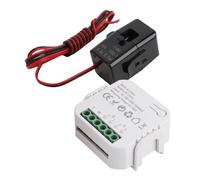 Walmeck Smart Single Phase Energy Meter 2 Way Rail Mount Electricity Meter with Power Consumption Clamp Applicable Home Solar Energy Management
