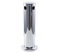 Walmeck Stainless Steel Draft Beer Tower, 3 Faucet Adjustable Kegerator | Commercial Grade Construction, Rust-resistant, Fits Home Bar or Party Use, Compatible with Standard Keg Couplers