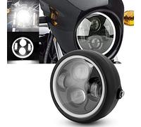 Walmeck Super bright headlamp, aluminum alloy case and PC lens, Reliable performance, clear visual field, safe guidance, Easy to install. Suitable for most motorcycle, 12V DC