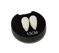 Walmeck Teeth Halloween Props 4 Styles Horrific Fun Clown Dress Party Dentures Zombie Devil Fangs Tooth for Halloween Parties Carnival Masquerade Resin White 13/15/17/19mm