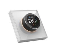 Walmeck TUYA Smart Thermostat for House 1.32'' Screen WIFI Temperature Controller with 7 Ambient Lights for Water/Electric Floor/Gas Water Boiler Heating