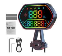 Walmeck Universal Digital Speedometer, Head-Up Display with Overspeed Alarm, KM/H MPH for Cars Motorcycles ATVs UTVs