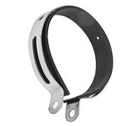 Walmeck Universal Stainless Steel Motorcycle Exhaust Muffler Holder Clamp, Proof Holder with Rubber Strip, Suitable for Most Motorcycles
