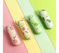 Walmeck UV Protection Compact Mini Pocket Umbrella 6 Ribs Capsule Design Sunshade Rain Dual-Use (6-bone peach thickened sunscreen cloth + capsule)