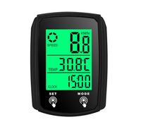 Walmeck Wired Bike Computer, LED Digital Speedometer Odometer with Touchscreen Cycle Display, Backlight for Mountain Road Bike, Easy Install and Use, Power Saving, Reliable Quality (Black)
