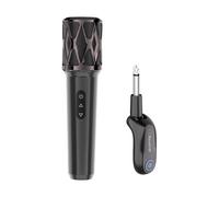 Walmeck Wireless Microphone Handheld Mic High Fidelity Sound System 270° Rotation Receiver Portable Kit (1 Microphone with 1 Receiver)