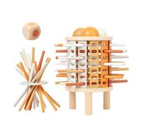 Walmeck Wooden Percussion Musical Instruments Set, Leaning Tower of Pisa Inspired Game, Educational Brain Development,Strategic Thinking,Concentration,Patience, Fun and Challenging,