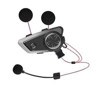 Walmeck X5 Motorcycle Helmet Headset 1000M Intercom for Riding Music Sharing IPX67 Noise Reduction with 20H Battery (Black #-2)