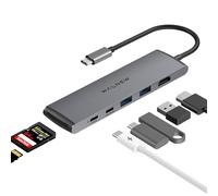 WALNEW 7-in-1 USB C Hub Multiport Adapter, with 4K HDMI, 100W PD, USB- C and 2 USB-A Data Ports 5Gbps, SD/TF Card Slot for Mac, MacBook Pro Air, Thinkpad, Chromebook, Dell XPS laptops
