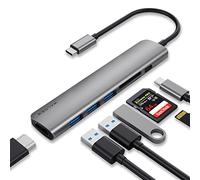 WALNEW USB C Hub, 7-in-1 USBC Docking Station with 4K HDMI,100W PD,SD/TF Card Reader,USB 3.0, Type C Multiport Dongle Adapter for MacBook,Mac,iPad,Surface Laptop,Chromebook,Dell XPS,Samsung Galaxy Tab