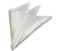 Walniverse Elegant Pocket Square White, 100% Pure Silk, Dimensionally Stable Thanks to 22 Momme Density, Optimal Size 30 x 30 cm, White, One Size