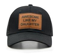 WALNOVA Awesome Father Daughter Trucker Cap, Adjustable Mesh Snapback Baseball Cap, Fathers Day Hat Black, Gifts for Dad from Daughter