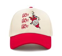 WALNOVA Christmas Santa Claus Trucker Cap for Men Women, Adjustable Embroidered Ho Ho Ho Vintage Two Tone Baseball Hat for Xmas Holiday New Year Party, Red