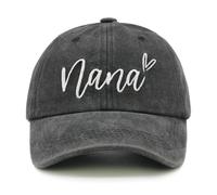 WALNOVA Nana Baseball Cap for Grandma, for Nana, Adjustable Embroidered Washed Hat, Black