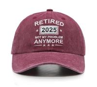 WALNOVA Retirement Gifts for Men Women 2025, Funny Retired Baseabll Cap Not My Problem Anymore Baseball Hat Burgundy