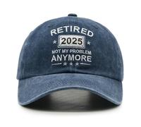 WALNOVA Retirement Gifts for Men Women 2025, Funny Retired Baseball Cap Not My Problem Anymore Baseball Hat Navy