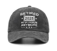 WALNOVA Retirement Gifts for Men Women 2025, Funny Retired Baseball Cap Not My Problem Anymore Baseball Hat Black
