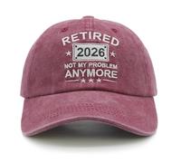 WALNOVA Retirement Gifts for Men Women 2026, Funny Retired Baseabll Cap Not My Problem Anymore Baseball Hat Burgundy