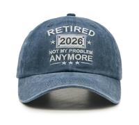 WALNOVA Retirement Gifts for Men Women 2026, Funny Retired Baseball Cap Not My Problem Anymore Baseball Hat Navy
