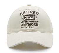 WALNOVA Retirement Gifts for Men Women 2026, Funny Retired Hat Not My Problem Anymore Baseball Cap Beige